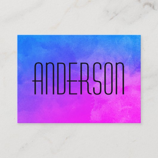 Carte De Visite Couleurs vives de grand texte (Devant)