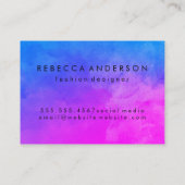 Carte De Visite Couleurs vives de grand texte (Dos)