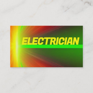 Carte De Visite Couleurs vives électriciens
