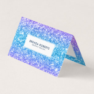 Carte De Visite Couleurs Vives Faux Paillettes