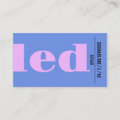 Carte De Visite Couleurs vives, grande typographie (Dos)