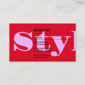 Carte De Visite Couleurs vives, grande typographie (Devant)