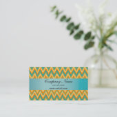 Carte De Visite Couleurs vives Ikat ZigZag Pocket 2019 Calendrier (Debout devant)