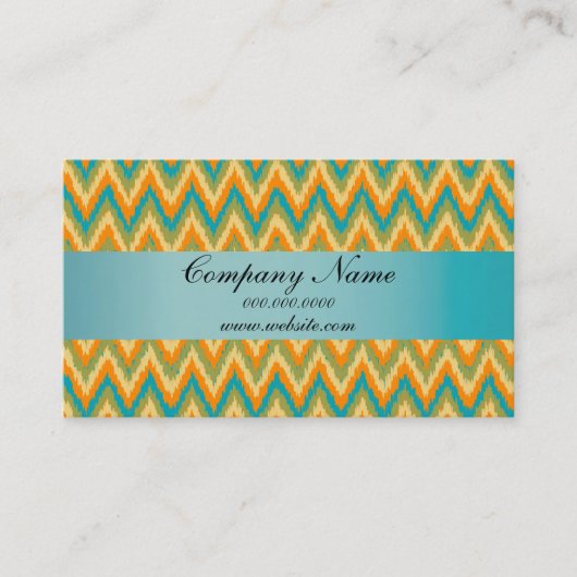 Carte De Visite Couleurs vives Ikat ZigZag Pocket 2019 Calendrier (Devant)