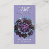 Carte De Visite Council of Leaves | Mandala Art P&B (Devant)