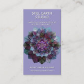 Carte De Visite Council of Leaves | Mandala Art P&B (Devant)