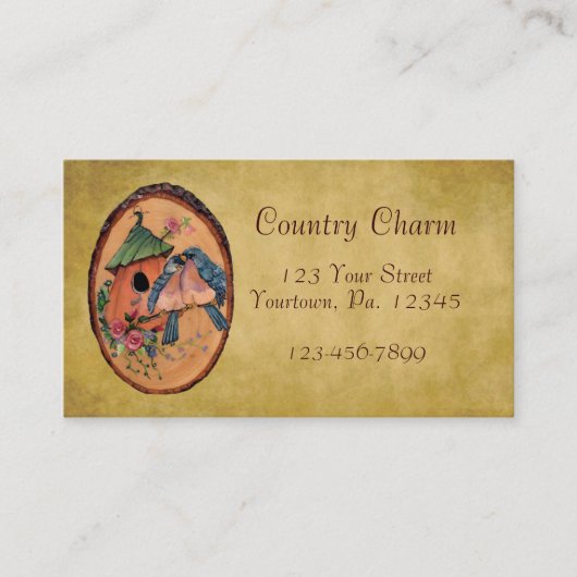 Carte de visite Country Bluebirds (Devant)
