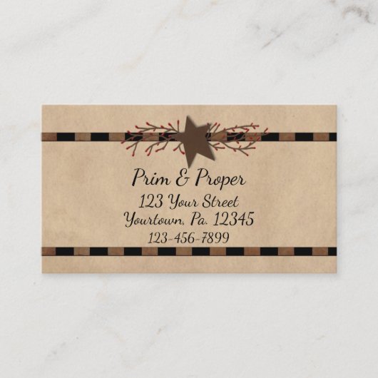 Carte de visite Country Star Et Pip Berries (Devant)