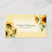 Carte De Visite Country Sunflowers with QR Code Business Card (Devant)