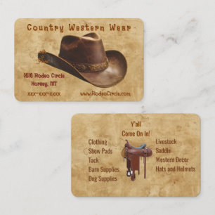 Carte de visite « Country Western Wear »