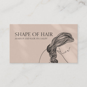 Carte De Visite Coup de cheveux féminin corps de femme beige crème