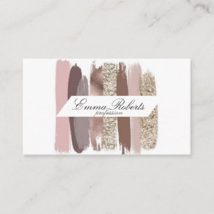 Carte De Visite Coup de pinceau aquarelle rose blush