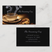 Carte De Visite Coupe à vapeur de café (Devant / Derrière)