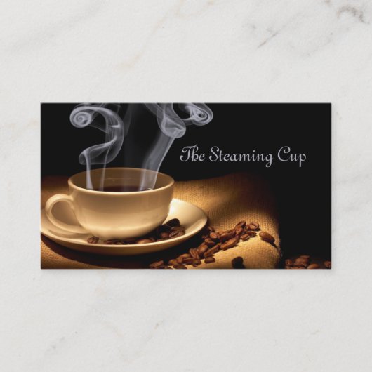 Carte De Visite Coupe à vapeur de café (Devant)