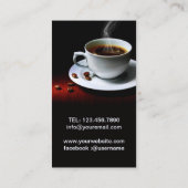 Carte De Visite Coupe à vapeur de café (Dos)