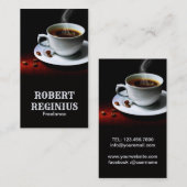 Carte De Visite Coupe à vapeur de café (Devant / Derrière)