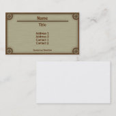 Carte de visite coupe bois (Devant / Derrière)