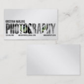 Carte De Visite Coupe-circuit de photographie - blanc (Devant / Derrière)
