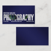 Carte De Visite Coupe-circuit de photographie - bleu (Devant / Derrière)