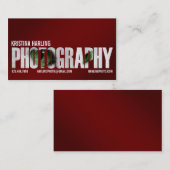Carte De Visite Coupe-circuit de photographie - rouge (Devant / Derrière)