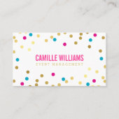 Carte De Visite COUPE CONFETTI SPOT MINIMAL or rose bleu (Devant)