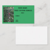 Carte De Visite coupe d'arbre couché grimpeur broyage de souche (Devant / Derrière)