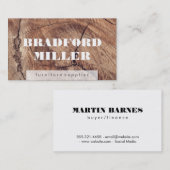 Carte De Visite Coupe de bois (Devant / Derrière)