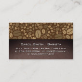 Carte De Visite Coupe de café à la vapeur | Code QR | Haricots (Dos)