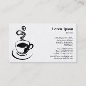 Carte De Visite Coupe de café - Blanc et Noir (Or) (Dos)