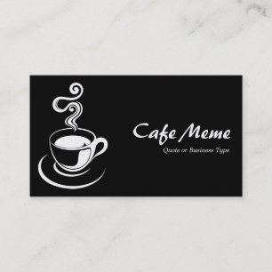 Carte De Visite Coupe de café - Blanc et Noir (Or)