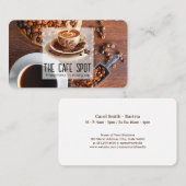 Carte De Visite Coupe de café brassé et haricots (Devant / Derrière)