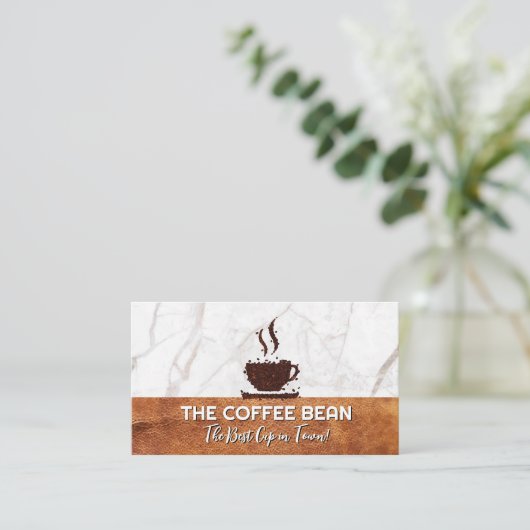 Carte De Visite Coupe de café de haricots (Debout devant)