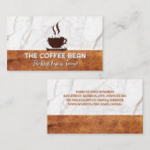 Carte De Visite Coupe de café de haricots (Devant / Derrière)