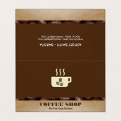Carte De Visite Coupe de café et haricots | Barista (Extérieur déplié)