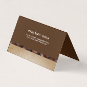 Carte De Visite Coupe de café et haricots | Barista (Dos)