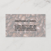 Carte De Visite Coupe de café et haricots | Barista (Dos)