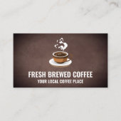 Carte De Visite Coupe de café fraîche brassée (Devant)