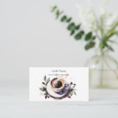 Carte De Visite Coupe de café Watercolor (Debout devant)