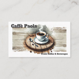 Carte De Visite Coupe de café Watercolor