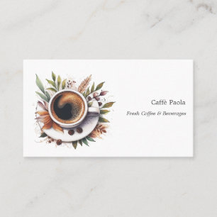 Carte De Visite Coupe de café Watercolor