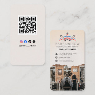 Carte De Visite Coupe de cheveux professionnelle de barbier