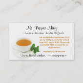 Carte De Visite Coupe de Thé Liquide Sagesse Info de l'enseignant (Devant)