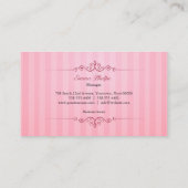 Carte De Visite Coupe de thé rose (Dos)