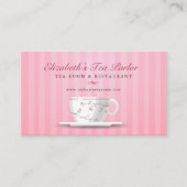 Carte De Visite Coupe de thé rose (Devant)