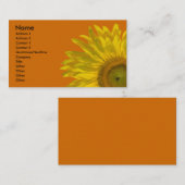Carte De Visite Coupe de tournesol (Devant / Derrière)