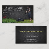 Carte De Visite Coupe d'herbe de soin de pelouse (Devant / Derrière)