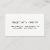 Carte De Visite Coupe du café (Dos)