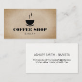 Carte De Visite Coupe du café (Devant / Derrière)