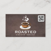 Carte De Visite Coupe du café | Code QR (Devant)