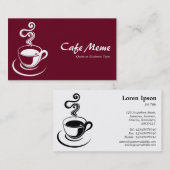 Carte De Visite Coupe du café - Crimson blanc et profond 65001d (Devant / Derrière)